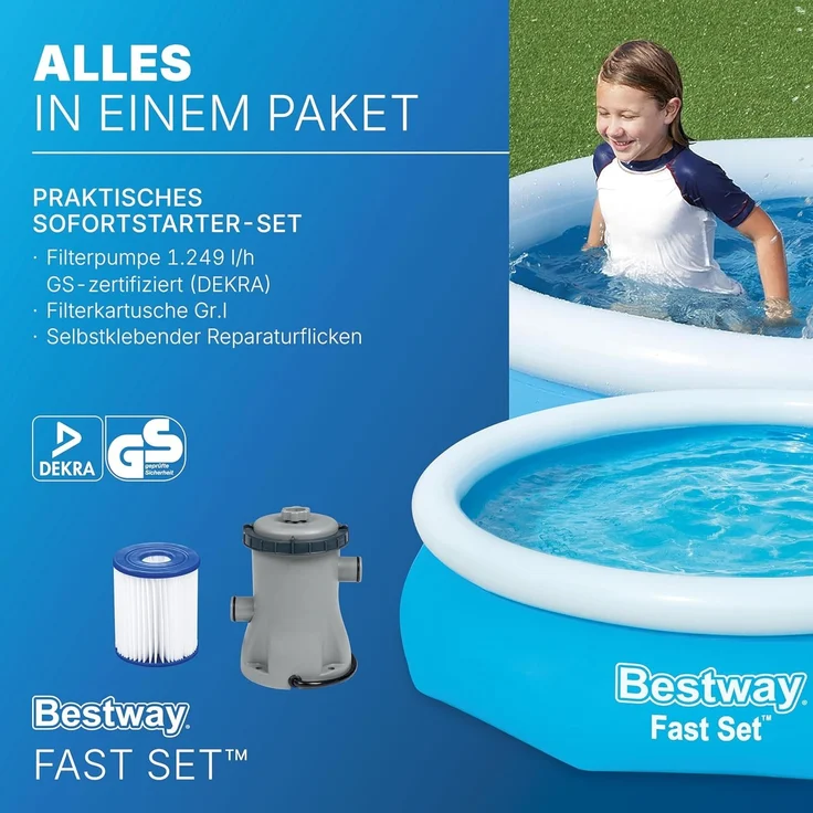 Bestway Swimmingpool-Set Fast Set 305x76 cm 57270 91641 – Bild 9