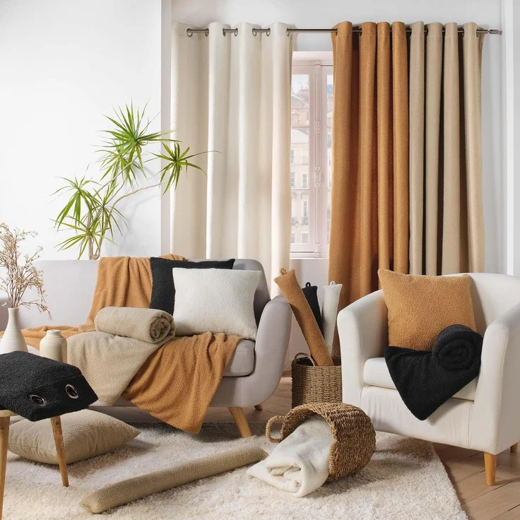 U10 Dekokissen 45x45cm WOLLY - Büro & Esszimmer & Wohnzimmer & Küche & Schlafzimmer Dekokissen in Beige – Bild 3