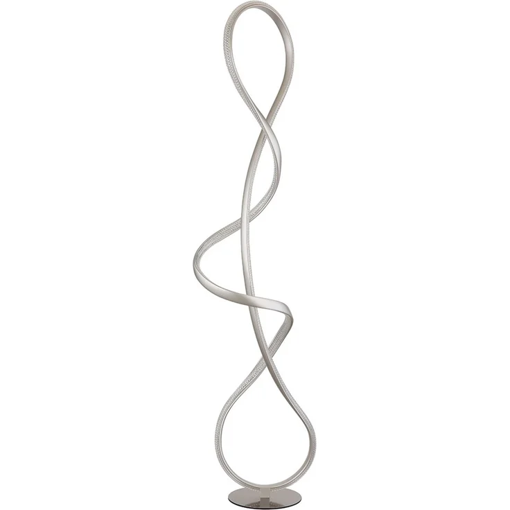 LED Stehleuchte, silber, Kristalle, H 132,5 cm – Bild 7