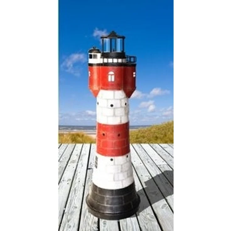 Solar-Leuchtturm Roter Sand, 50 cm, mit LED Beleuchtung – Bild 4