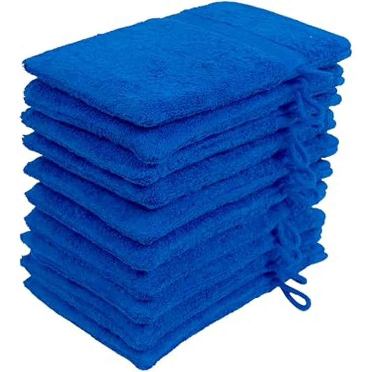Hometex Premium Textiles Waschhandschuh in Premium Qualität 500 g/m², Feinster Frottier-Stoff 100% Baumwolle, (10er Set), weich, saugfähig, extra schwer & flauschig - TEST BILD TOP MARKE 2025 – Bild 4