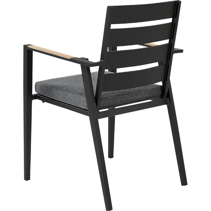 Set mit 6 Stühlen und Sitzkissen TAVIANO Metall Schwarz – Bild 7