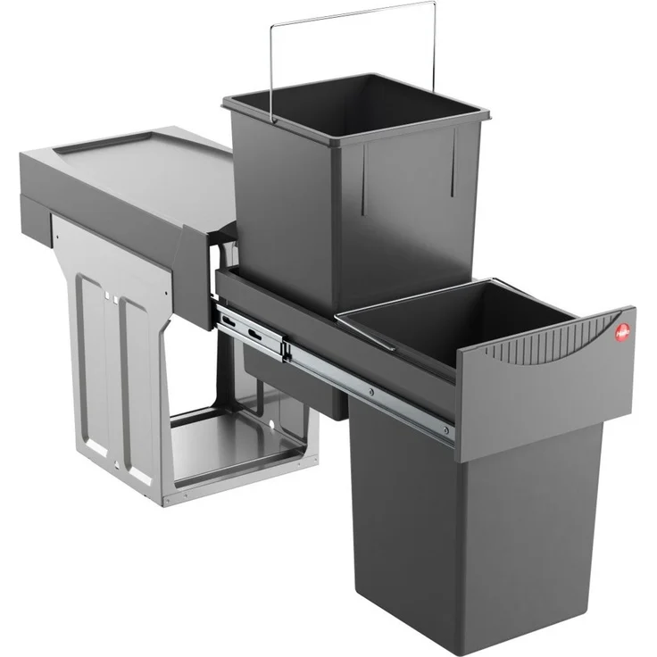 HAILO 3666-10 Abfallsorter 30 (2x15) Liter TANDEM ab 30 cm Schrankbreite – Bild 3