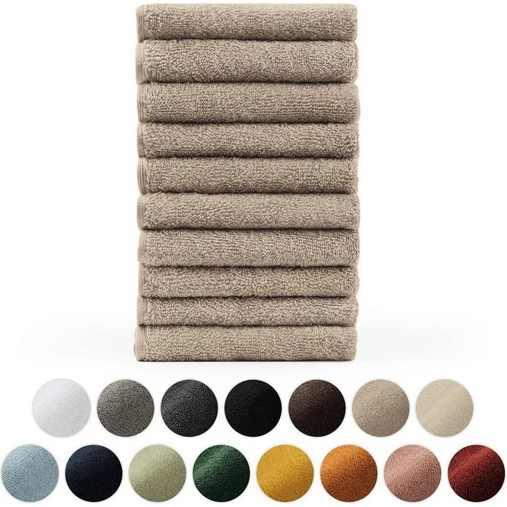 Blumtal Gästehandtücher Premium 10er Set Gästehandtücher rechteckig 30x50cm, Frottee (10-St), Handtücher Set, 100% Baumwolle – Bild 1