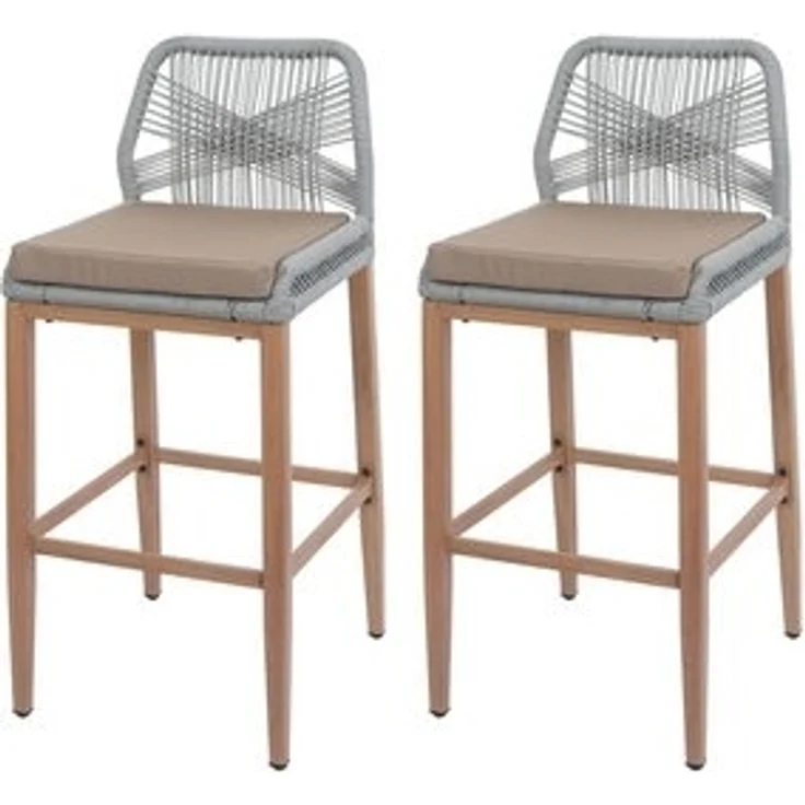 MCW Barhocker MCW-O21 (2 St), Mit Fußstütze, Inklusive Sitzkissen, Verstellbare Fußbodenschoner – Bild 6