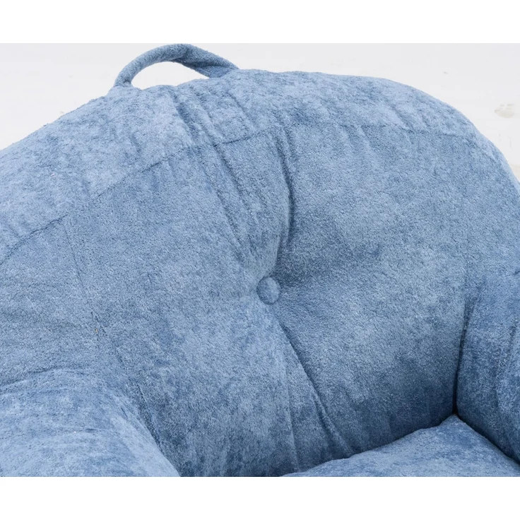 Sitzsack 1er 95cm×95cm×79cm in Blau aus Kunstfell – ergonomischer Loungesessel ohne Montage – Bild 5