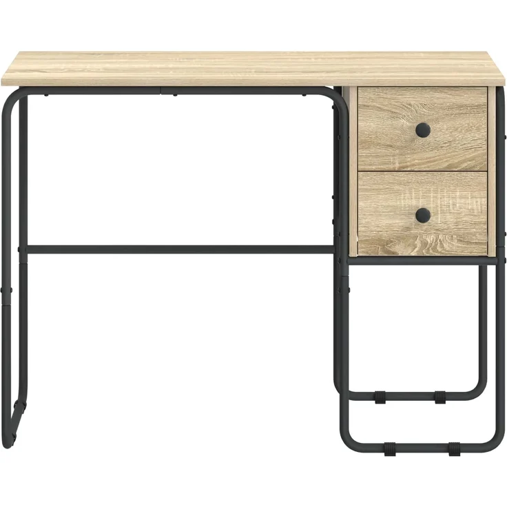 vidaXL Schreibtisch mit Stauraum Sonoma-Eiche 100 x 50 x 75 cm 8008003 – Bild 4