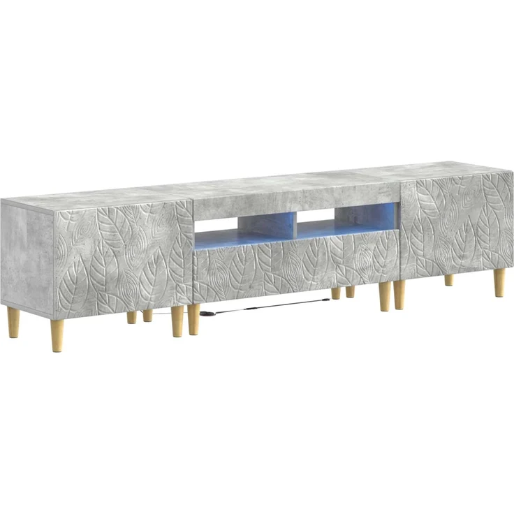 vidaXL 3-teiliges LED TV Regal DELFT Betongrau Holzwerkstoff 3416761 – Bild 2
