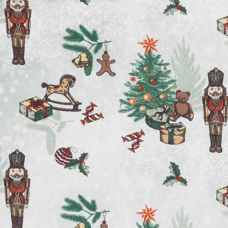 Estella Kuschel Flanell Bettwäsche 135x200 Nutcracker Nußknacker Weihnachten 4465-460 – Bild 3