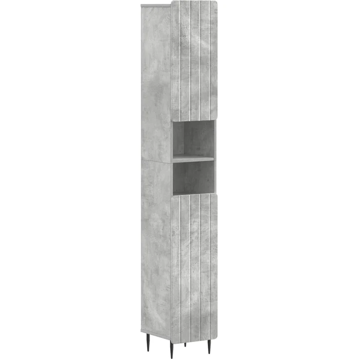 vidaXL 3-teiliges Badezimmer-Schranksystem ZWOLLE Betongrau 3417840 – Bild 3