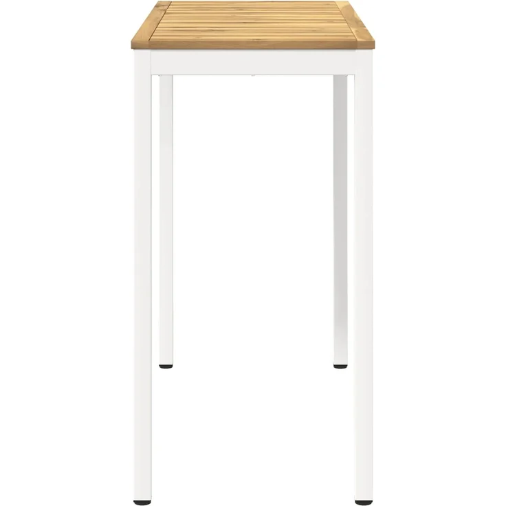 vidaXL Gartenbar-Tisch NAARDEN Weiß gewaschen 108,5 x 55 x 105 cm 901779 – Bild 4