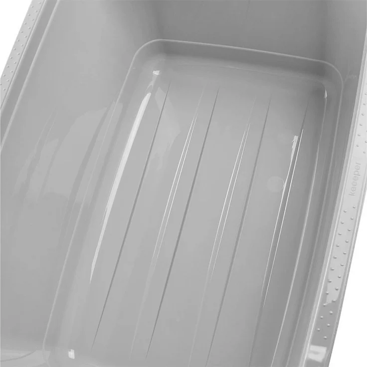 keeeper Wäschewanne, Stabiler Kunststoff, 52 l, Aenna, Nordic Grey, cca 65 x 44 x 28 cm – Bild 4