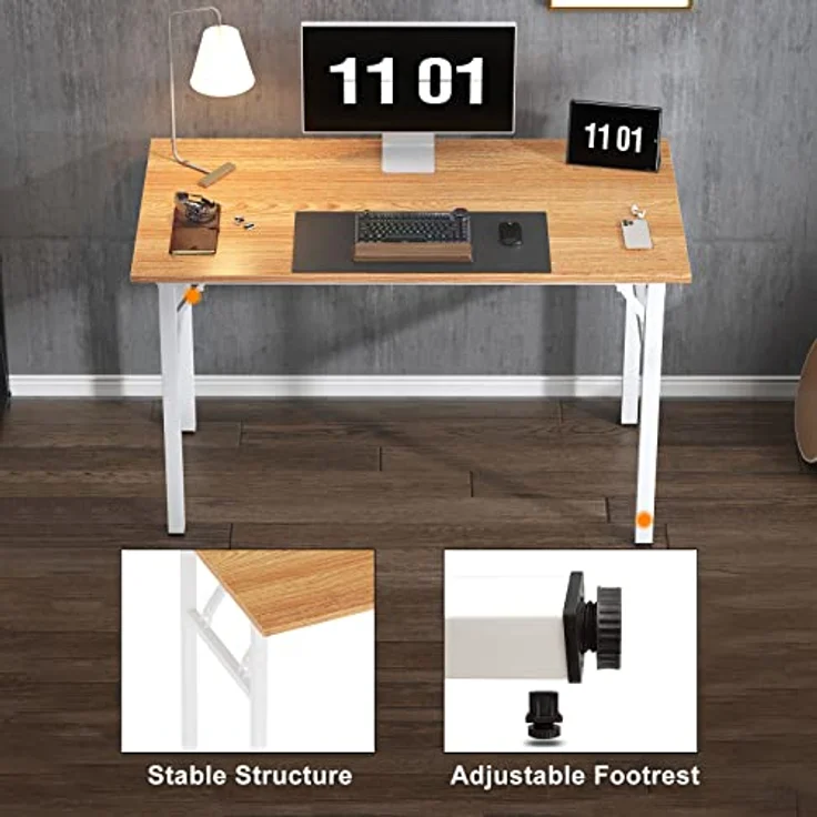 SogesHome Klapptisch Computertisch 120 x 60 x 75 cm PC Tisch Schreibtisch Bürotisch Büroarbeitsplatz für Home Office Verwendung Schreibtisch Esstisch Konferenztisch – Bild 6