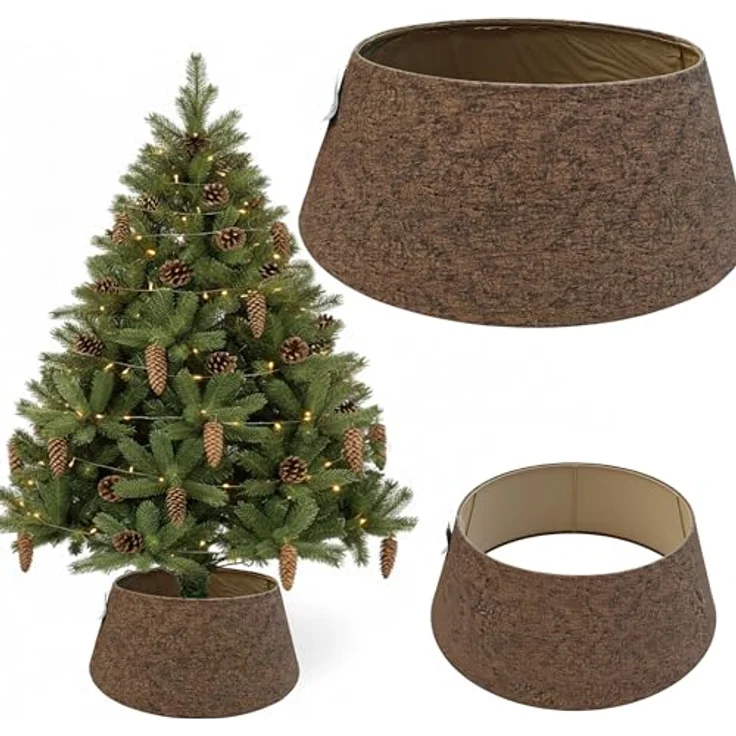 COIL Weihnachtsbaumdecke Weihnachtsbaumabdeckung, Weihnachtsbaumrock, Weihnachtsbaumständer, oval, rechteckig, Durchmesser ab 56 cm – Bild 2