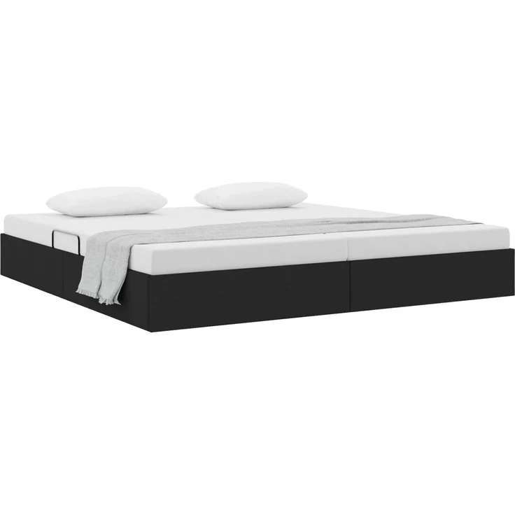 vidaXL Ottoman Bettgestell mit Speicher Schwarz 200 x 200 cm Stoff 3442846 – Bild 3