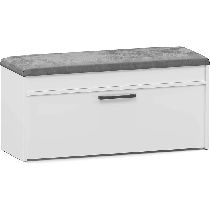 ibonto SCHUHBANK MATTWEISS mit Gepolstertem Sitz (H 49 x T 30 x B 96 cm) – Bild 3