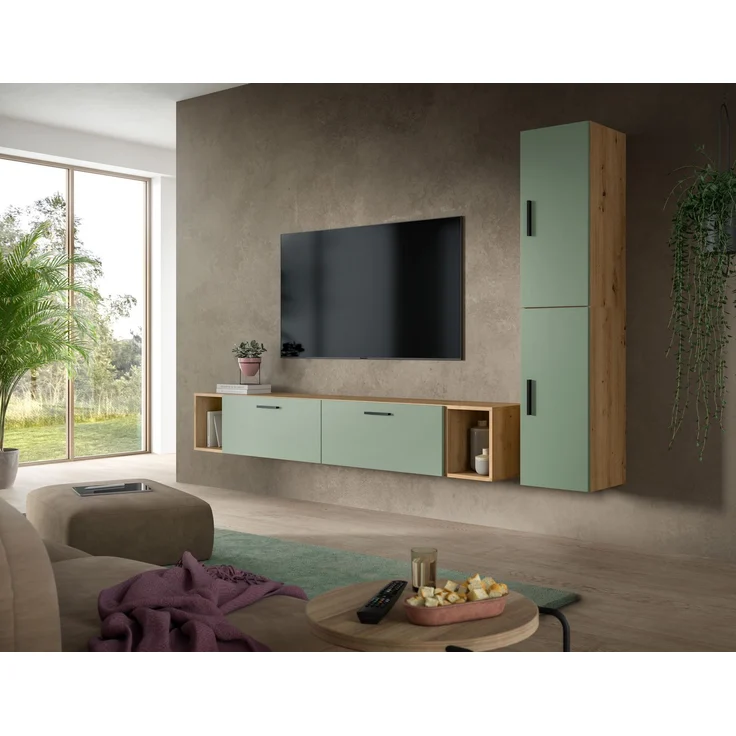 The One Wohnkombination in Smoke Green Nachbildung – Bild 5
