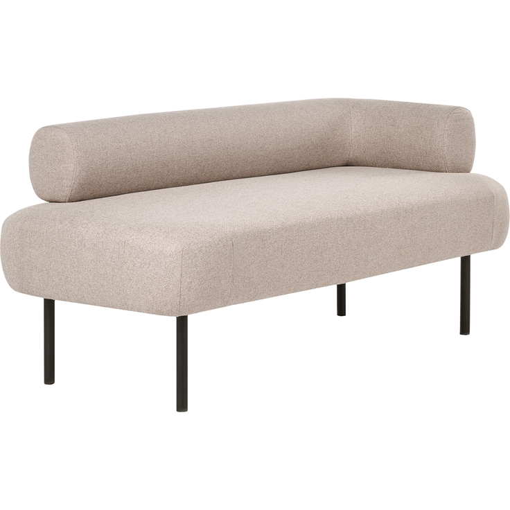 Rechtsseitige Chaiselongue MIRMANDE Stoff Hellbraun – Bild 4
