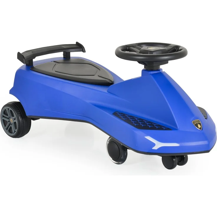 Moni Kinder Rutschfahrzeug Lamborghini Swing Car Musikfunktion Lichter bis 110kg blau – Bild 1