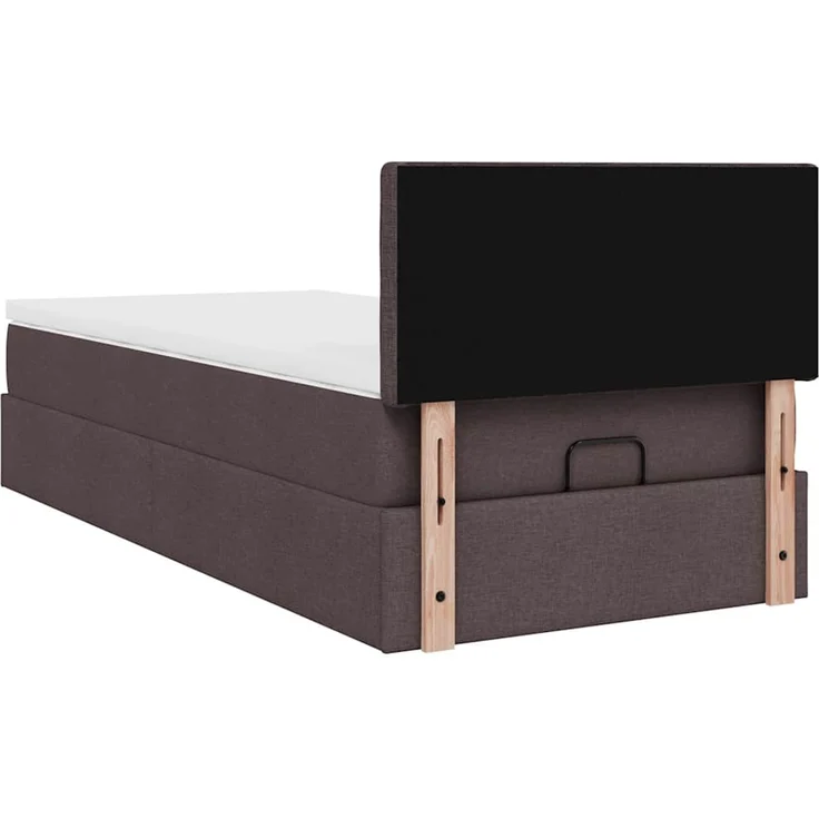 vidaXL Ottoman-Bett mit Matratze Dunkelbraun 90x200 cm Stoff 3311597 – Bild 8