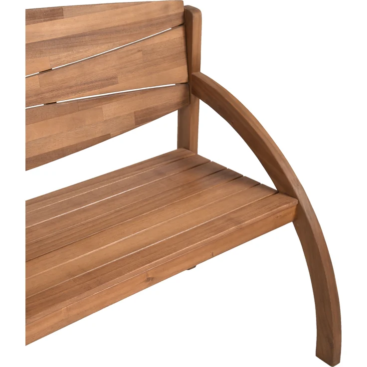 Gartenbank HAVANA - 140cm Breit, Akazie, Natur | Terrassenbank Wetterfest Sitzbank Outdoor Bank – Bild 5