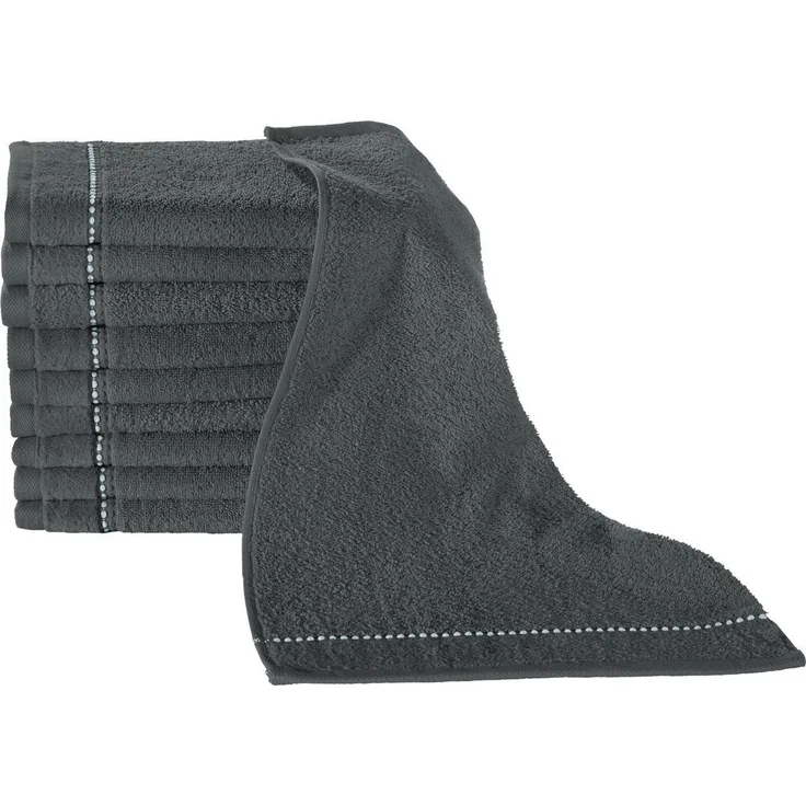 Erwin Müller Gästehandtuch Gästetuch "Mannheim" 10er-Pack, Frottier (10-St), Walk-Frottier Uni