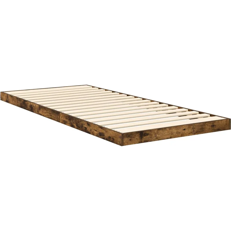 vidaXL Bodenbettrahmen, Holz Eiche Braun, 76,5x200 cm – Bild 8