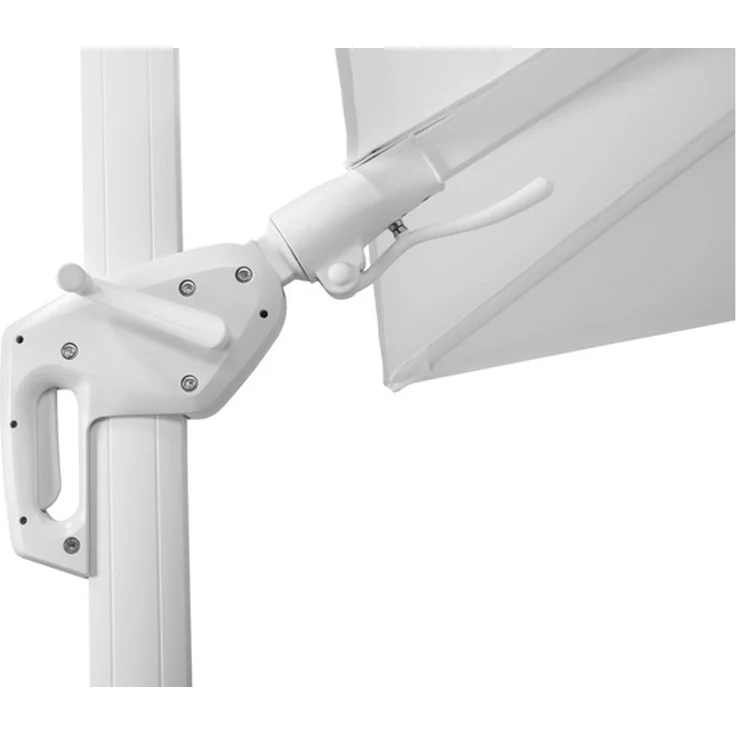 Schneider Schirme Ampelschirm, Rhodos Twist Bianco, Weiß / Weiß, 3x3 m – Bild 2