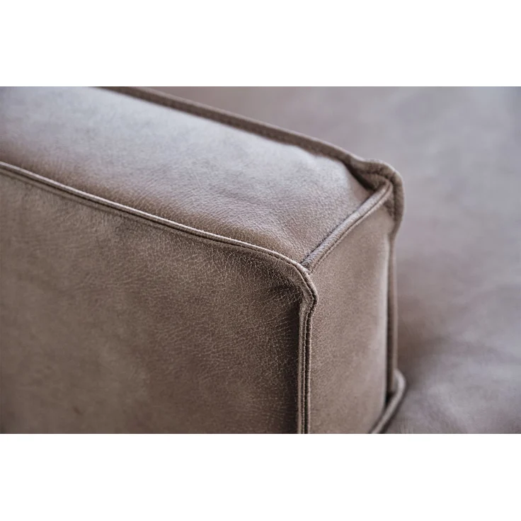 KAWOLA Ecksofa VILNIUS 3-Sitzer mit Longchair links Lederfaserstoff anthrazit 85 x 170 x 286 cm – Bild 7