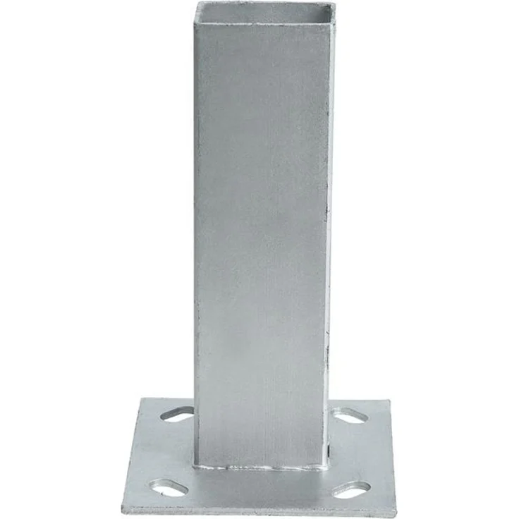 Pfostenträger Aufschraubhülse 10er Set 40x60 mm Doppelstabmatten Zaun Verzinkt – Bild 6
