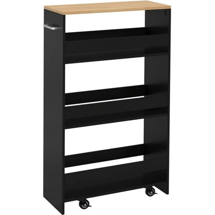 COSTWAY Küchenwagen, schmal, Nischenwagen 4 Ebenen, auf Rollen, 47,5x20x80,5cm – Bild 4
