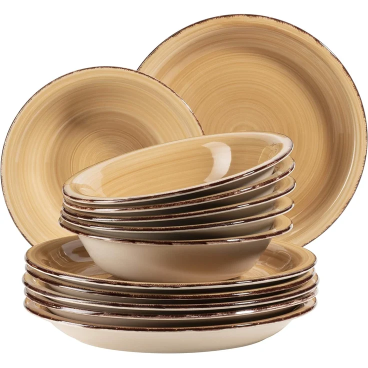 Mäser 931602 Tafelservice Lumaca für 6 Personen, Steingut, dunkelblau (1 Set, 12-teilig) – Bild 8