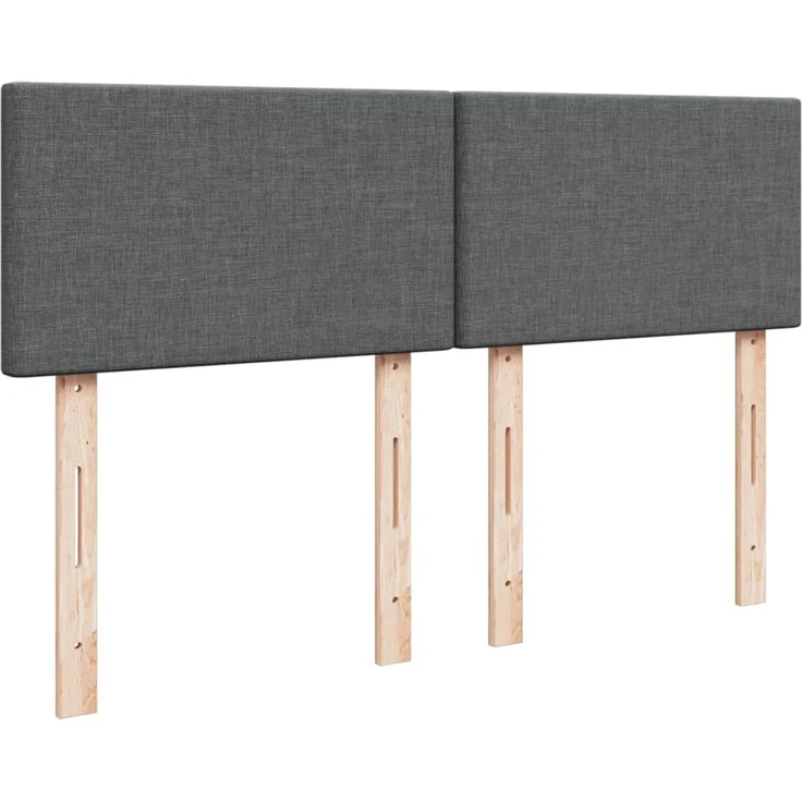 vidaXL Boxspringbett mit Matratze Dunkelgrau 140x190 cm Stoff 3287445 – Bild 7