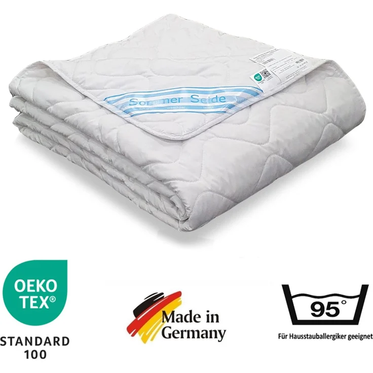 Wildseide Seide Baumwolle Sommerbett Sommerdecke Bettdecke 135x200 MS – Bild 2