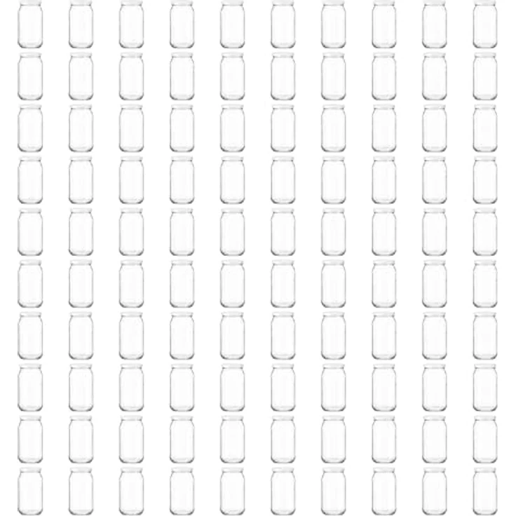 hocz 100x Einmachgläser 900 ml | mit Deckel Weiß TO 82 | leere Gläser mit Schraubdeckel zum befüllen | Sturzgläser, Schraubgläser, Marmeladengläser Set | 100 Stück – Bild 1