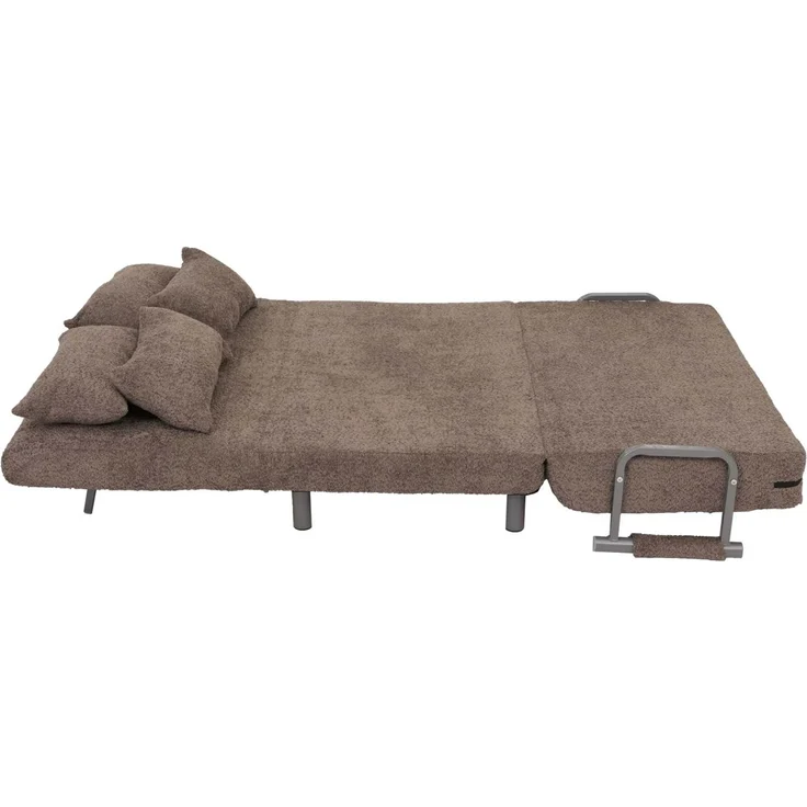 Mendler Schlafsessel HWC-K29, Klappsessel Schlafsofa Gästebett, Liegefläche 190x100 cm, Stoff Bouclé (500g/m²) ~ hellbraun – Bild 7