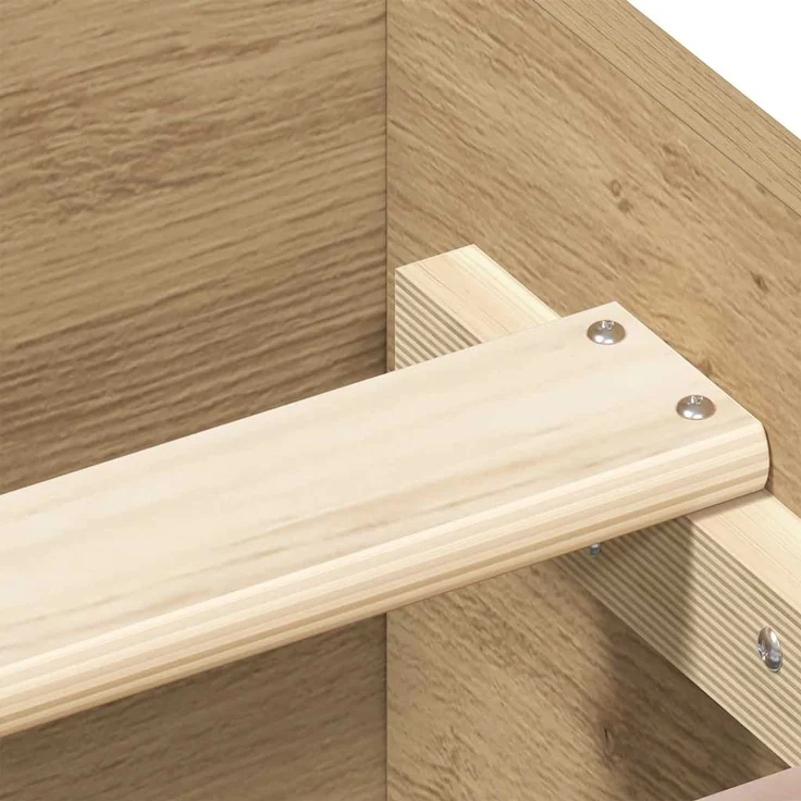 vidaXL Bettgestell ohne Matratze Artisan-Eiche 90x200cm Holzwerkstoff 857475 – Bild 8