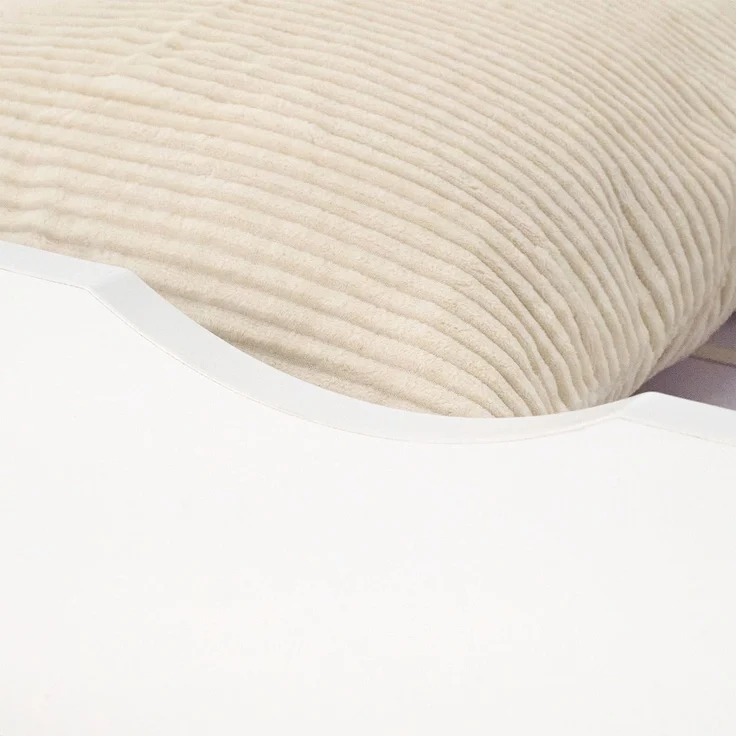2 Schubläden Bett Bettkästen Auszug Aufbewahrung mit Rollen Holz Weiß Schubkästen – Bild 8