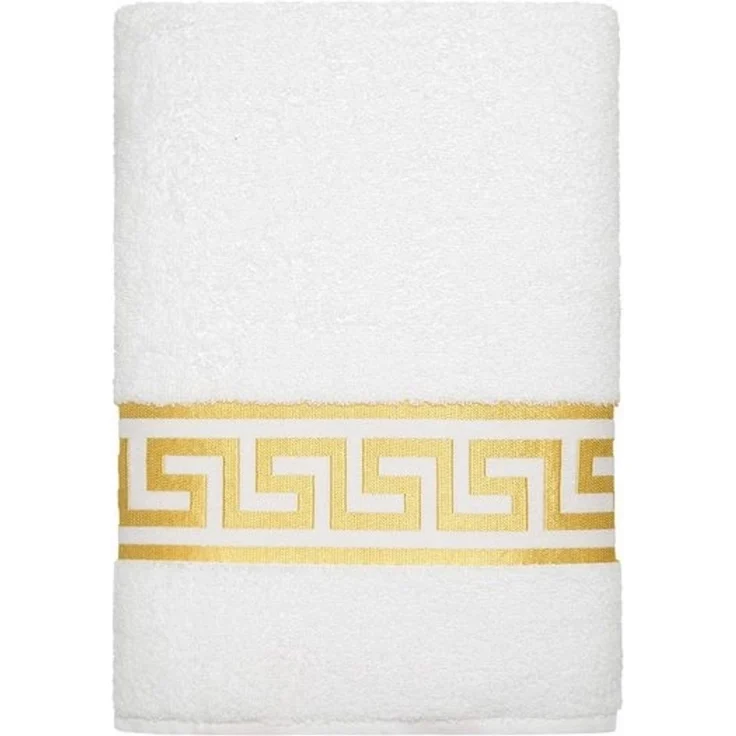 Belle Arti Handtücher 2er SET Mäander Waschlappen Handtuch Weiss Gold 15x21 cm, (2-St), schwarz, weiss, beige, rot, gold, 100% Baumwolle, Frottee, eingestickt – Bild 4