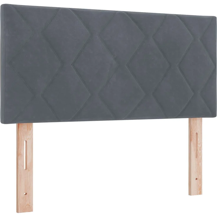 vidaXL Ottoman-Bett mit Matratze und LED Dunkelgrau 90 x 200 cm Samt 3457186 – Bild 5