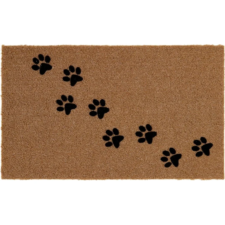 ASTRA Fußmatte Power Flock 2, rechteckig, Höhe: 10 mm, Flock Fussmatte, Türmatte mit Hundepfoten, wetterfest – Bild 1