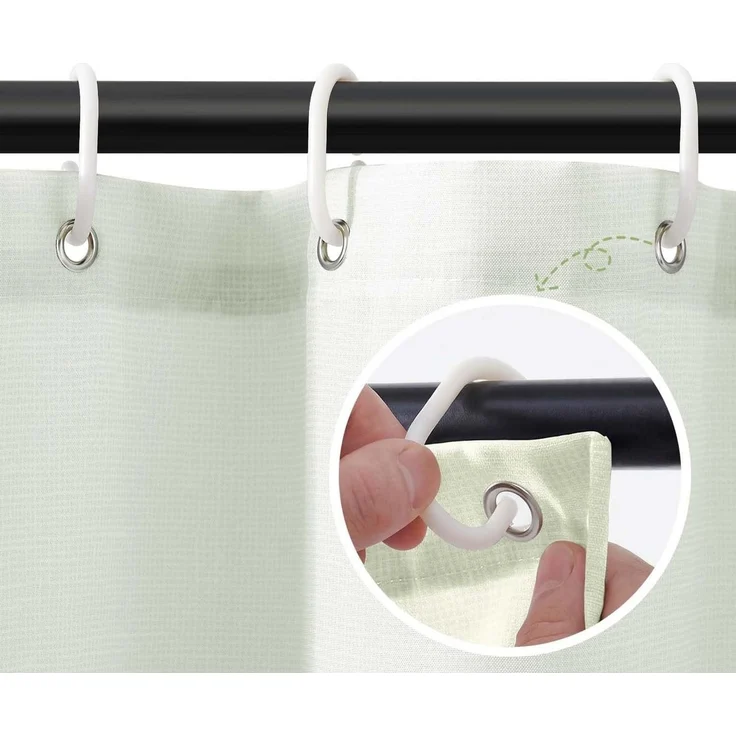 Agger Duschvorhang 180x180 cm Badewanne Waschbar Textil Shower Curtains – Bild 4