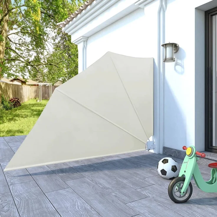 vidaXL Faltbarer Balkonfächer Creme 160×240 cm 41577 – Bild 8