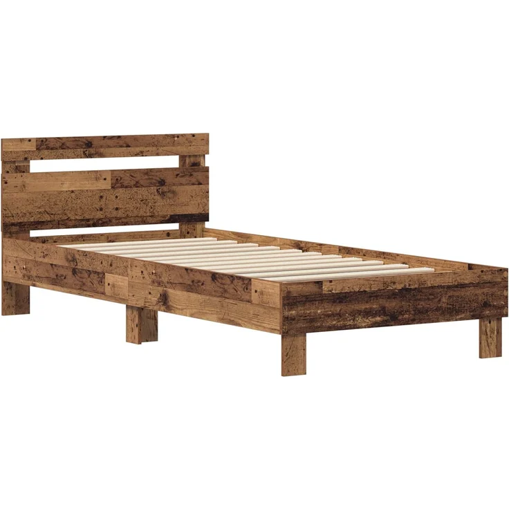 vidaXL Bettrahmen Altholz 75 x 190 cm Holzwerkstoff 8003736 – Bild 3