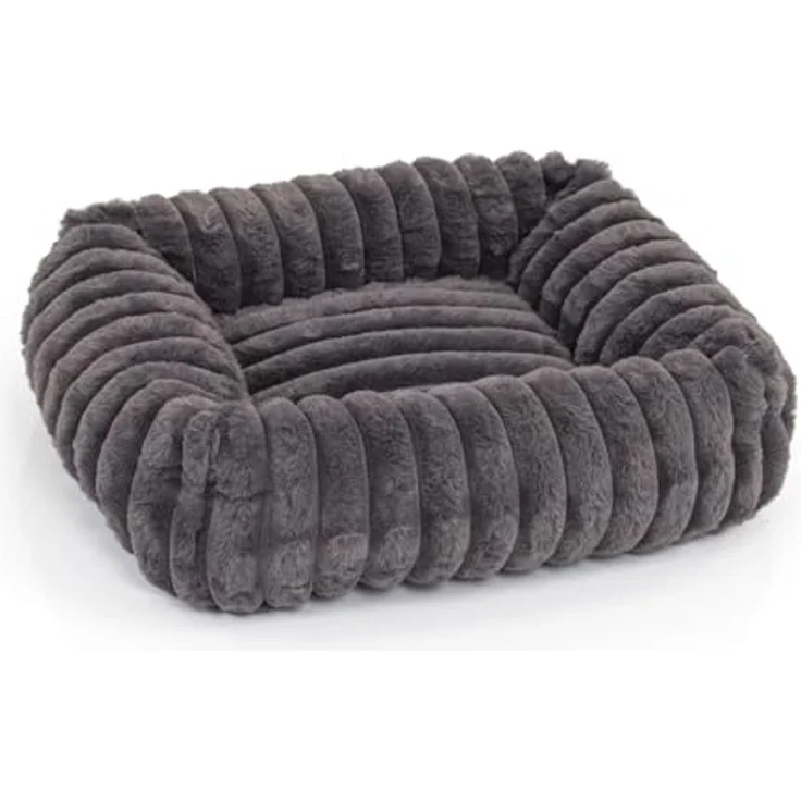 Wallace & Jones Tierbett Katzenbett Mary, edle Cordstoff-Optik, gepolsterte Seitenwände, anthrazit, ca. 71 x 58 x 18 cm – Bild 5