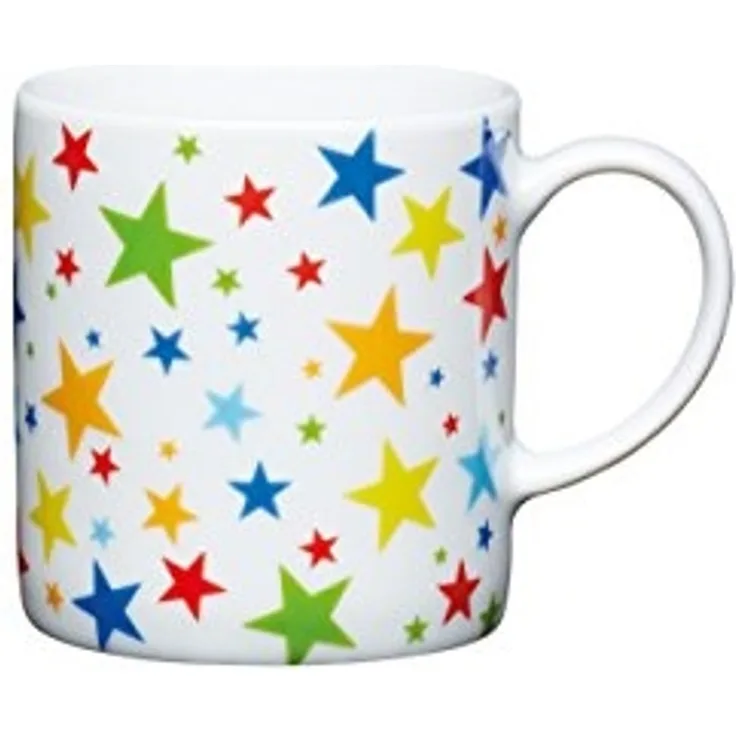 espressotasse Sterne 80 ml Porzellan weiß