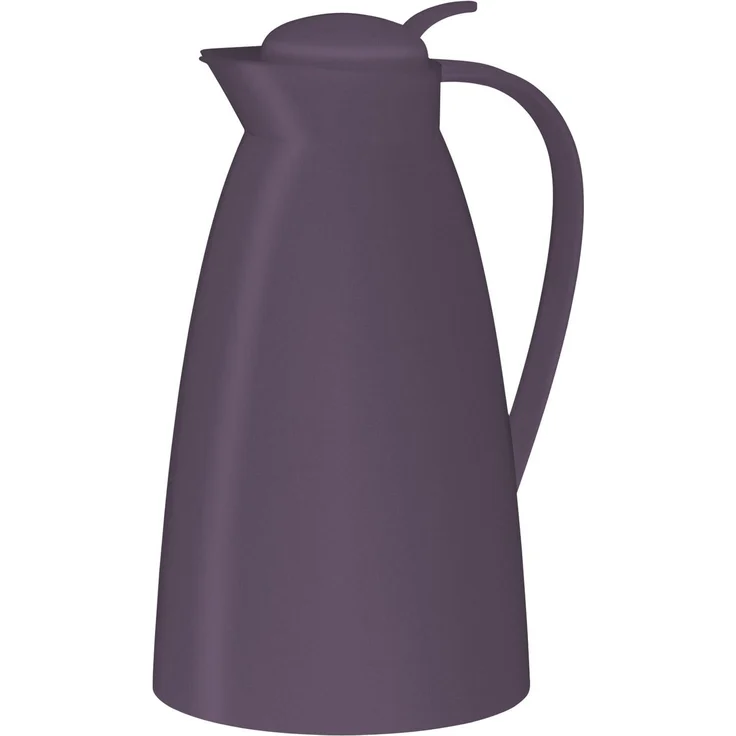 alfi 1,0l, lila, Isolierkanne mit hygienischem Hartglaseinsatz aus Kunststoff, Drehverschluss mit bequemer Drucktaste, Ausgießen mit einer Hand, ideal als Kaffeekanne, Teekanne, BPA-frei