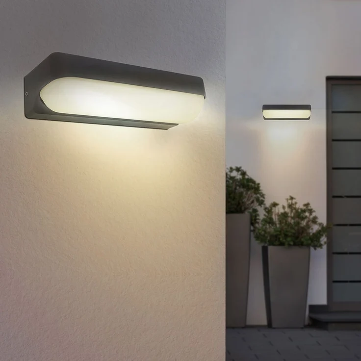 LED Außenleuchte, IP54, leuchtet abwärts, 10 Watt, anthrazit – Bild 3