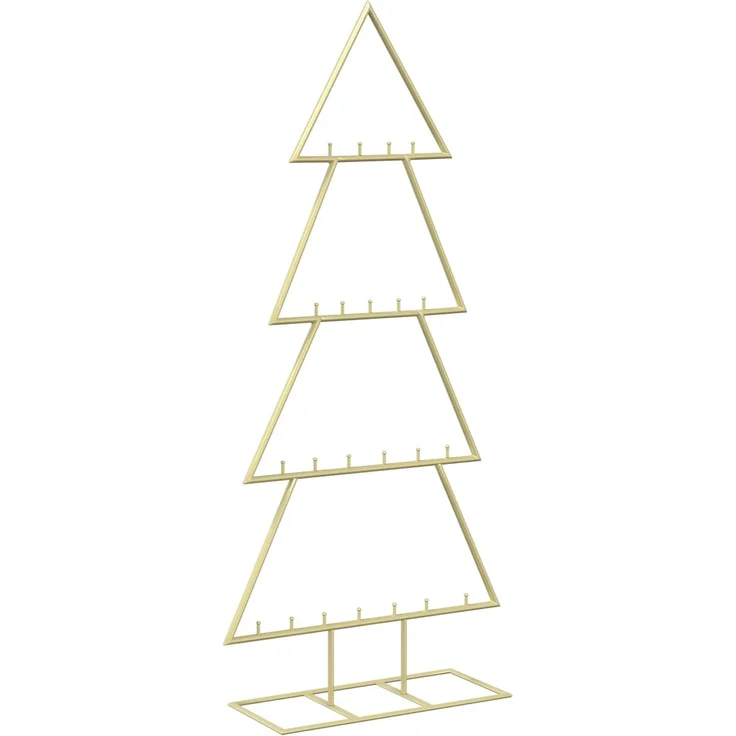 vidaXL Metall Weihnachtsbaum KUOPIO 125 cm Stahl Gold 42053818 – Bild 2