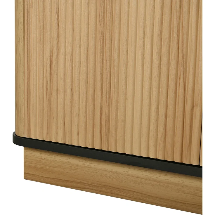 DESVIAE Sideboard 4-türig mit Dämpferscharnieren 139x75x40 cm Spanplatte Natur – Bild 6
